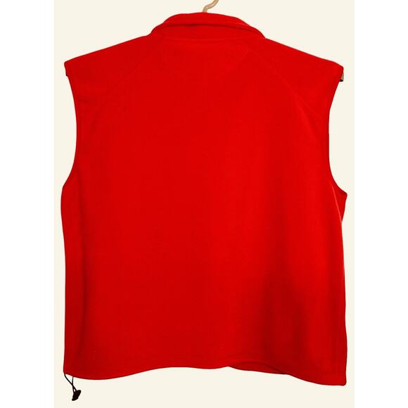 Women's Fleece Vest Embroidered Christmas Xmas 2XL Red Zippered Floral Nordic - Picture 7 of 8